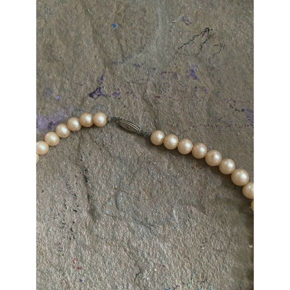 Vintage Necklace Pearl Collar Secretary Library NG - Picture 5 of 7